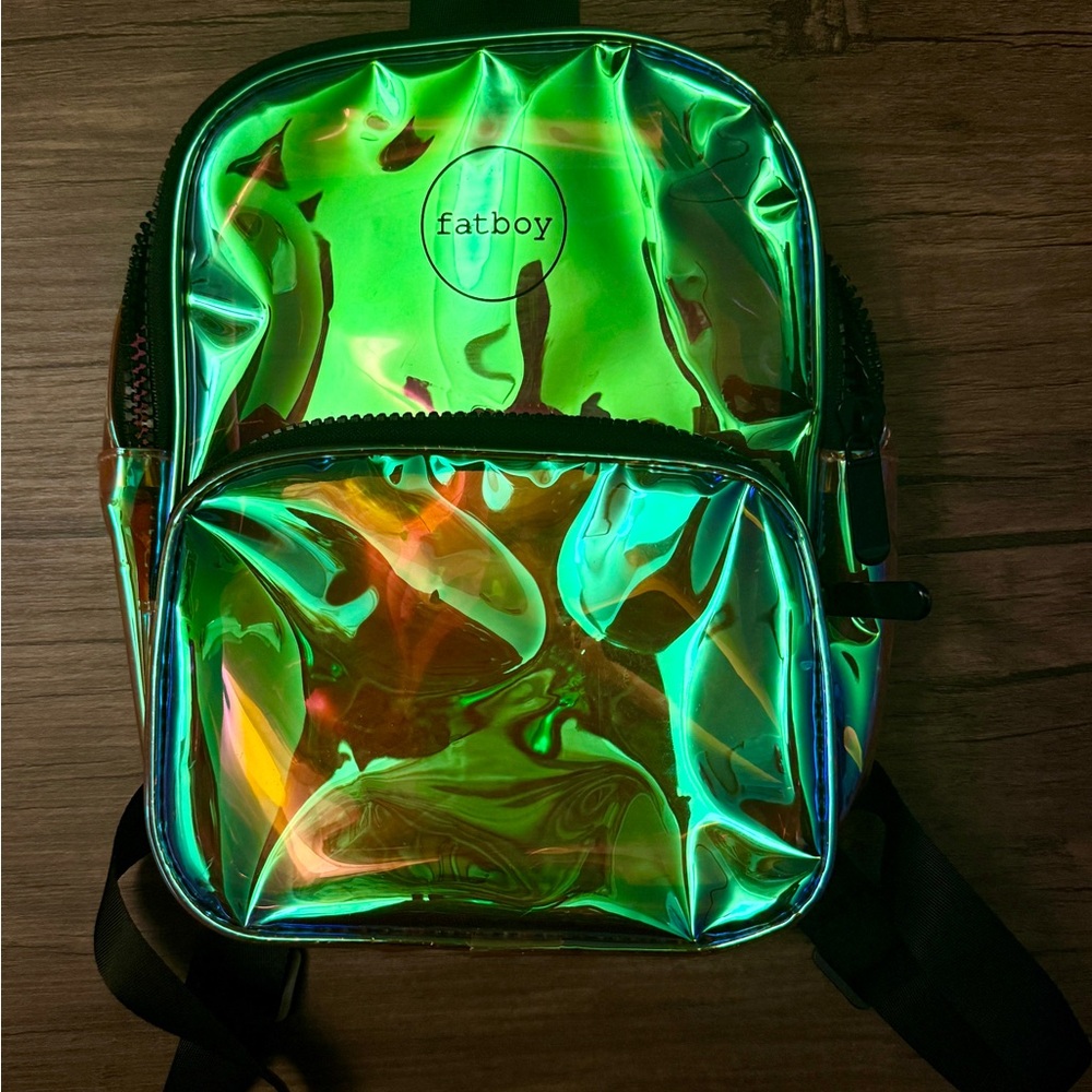Fatboy Clear Pink Iridescent Mini Backpack